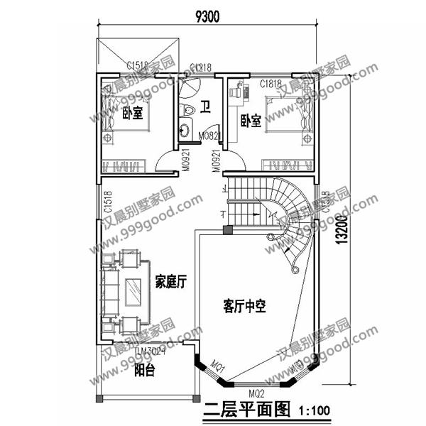 農(nóng)村小開間別墅設(shè)計(jì)圖，帶旋轉(zhuǎn)樓梯，挑空客廳，非常漂亮