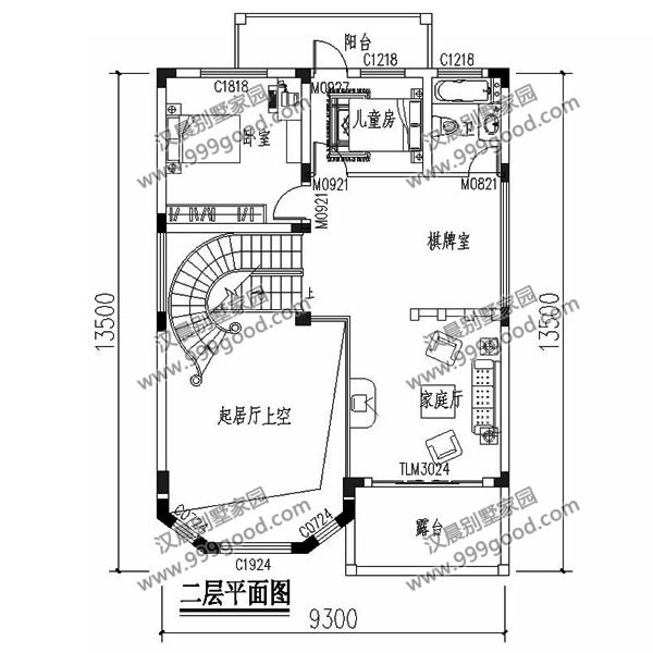 農(nóng)村小開間別墅設(shè)計(jì)圖，帶旋轉(zhuǎn)樓梯，挑空客廳，非常漂亮