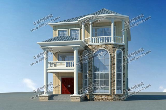 農(nóng)村小開間別墅設(shè)計(jì)圖，帶旋轉(zhuǎn)樓梯，挑空客廳，非常漂亮