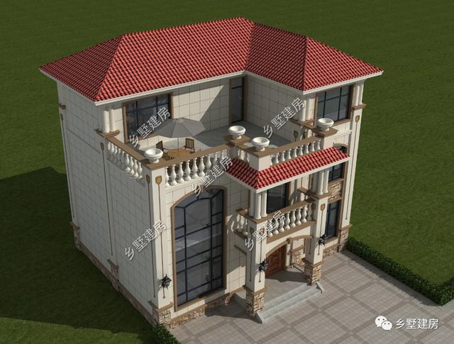 農(nóng)村自建別墅設計圖，22萬建成，挑空客廳+超大陽臺，美觀又實用