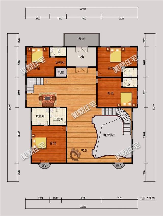 這棟歐式別墅設(shè)計圖十分豪氣，造型精美，建成似城堡，美呆了！