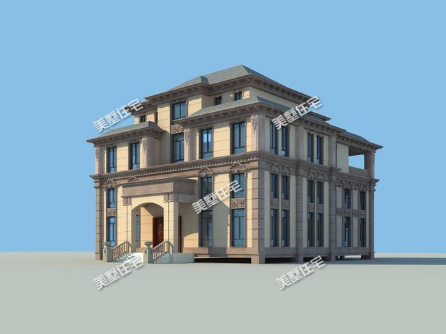 這棟歐式別墅設(shè)計圖十分豪氣，造型精美，建成似城堡，美呆了！