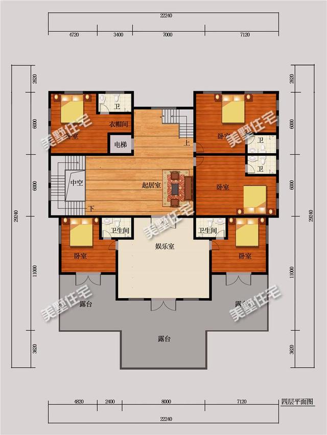 這棟歐式別墅設(shè)計圖十分豪氣，造型精美，建成似城堡，美呆了！