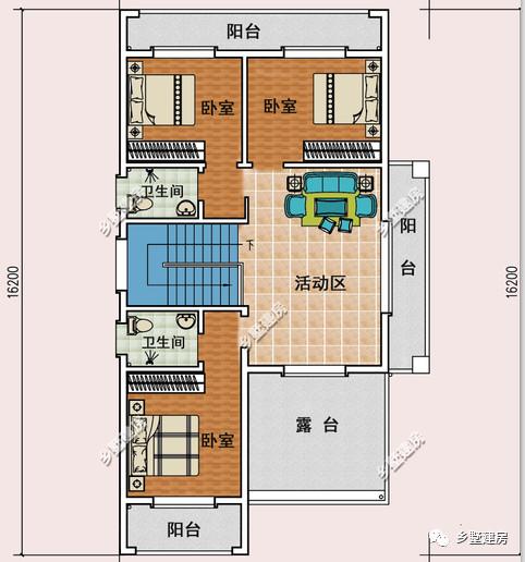 開間小的農(nóng)村三層別墅設(shè)計圖，經(jīng)典沉穩(wěn)不失大氣，最適合農(nóng)村建造