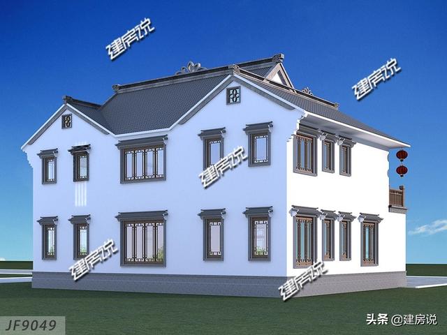 中式四合院別墅設(shè)計圖，2024建新房，要建就建最牛逼的中式別墅
