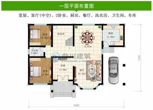 8套農(nóng)村別墅圖紙，開間15米，都好氣派，一輩子建一棟足矣