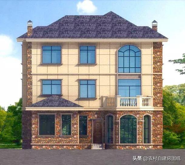 占地150平方米的三層農(nóng)村別墅設計圖，帶柴火灶和壁爐