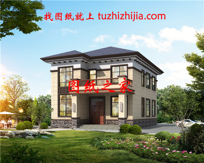 二層農(nóng)村房屋設(shè)計圖紙，帶效果圖和全套施工方案圖