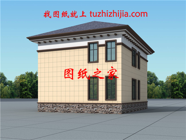 二層農(nóng)村房屋設(shè)計圖紙，帶效果圖和全套施工方案圖