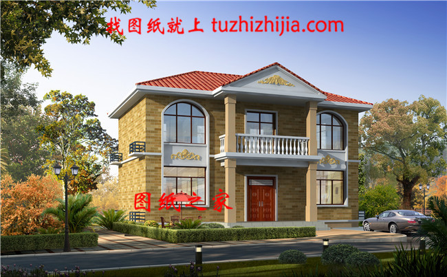 100平方米自建房二層設計圖紙及效果圖，12x9米