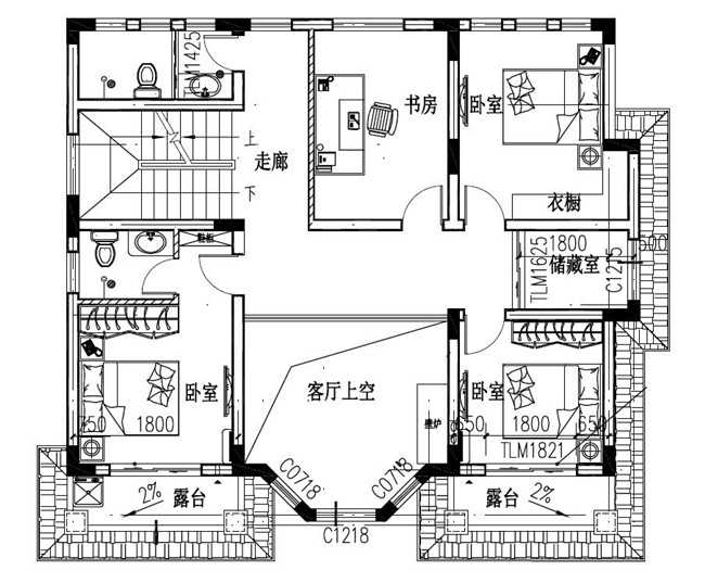 110平左右農(nóng)村復(fù)式二層小樓設(shè)計圖，外觀非常受歡迎