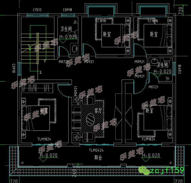 2款平屋頂鄉(xiāng)村別墅戶型設(shè)計圖，低成本，易施工！