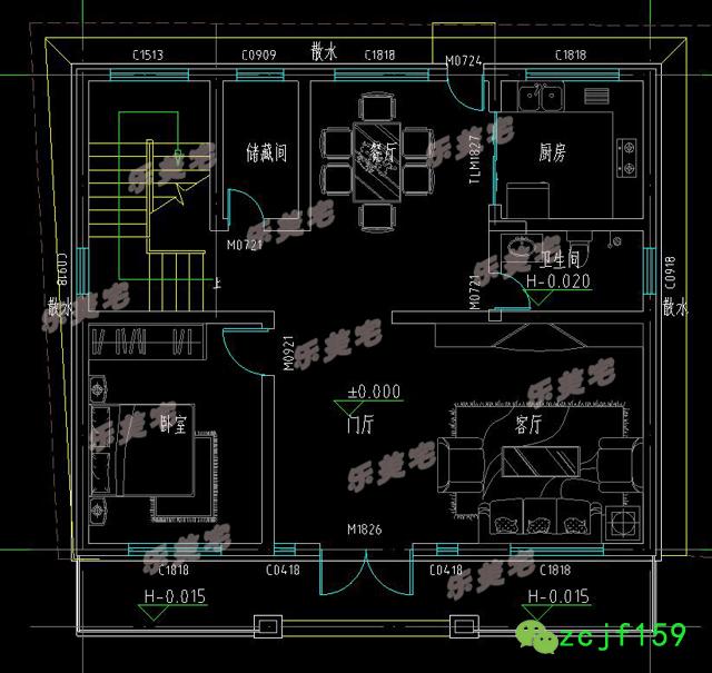 2款平屋頂鄉(xiāng)村別墅戶型設(shè)計圖，低成本，易施工！