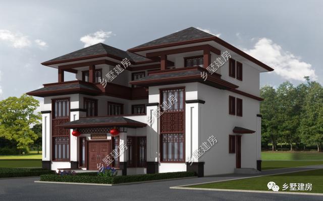 新中式風(fēng)格農(nóng)村自建別墅設(shè)計(jì)圖，不僅僅是實(shí)用，而且還很美觀大氣！