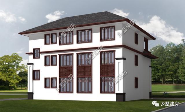 新中式風(fēng)格農(nóng)村自建別墅設(shè)計(jì)圖，不僅僅是實(shí)用，而且還很美觀大氣！