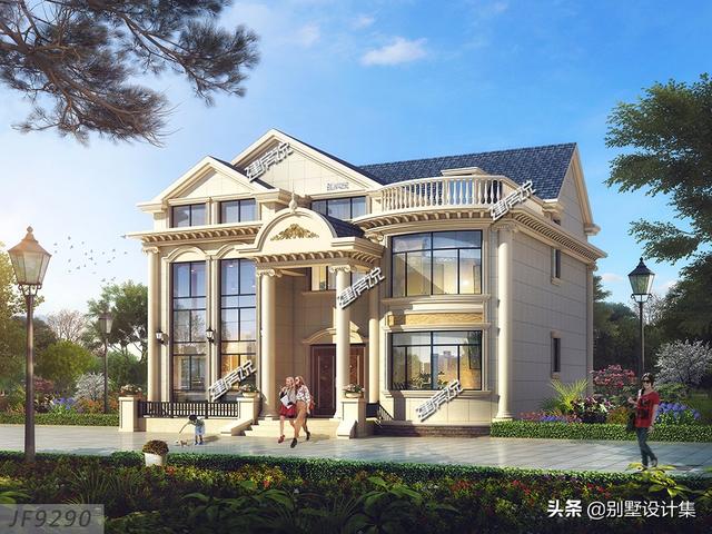 11x12米三層豪華歐式別墅設計圖，外觀豪華大氣上檔次，室內(nèi)布局合理