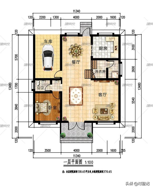 5款帶車(chē)庫(kù)農(nóng)村別墅設(shè)計(jì)圖，二層和三層都有，想建幾層任你選擇！