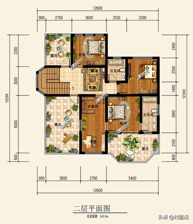 5款帶車(chē)庫(kù)農(nóng)村別墅設(shè)計(jì)圖，二層和三層都有，想建幾層任你選擇！