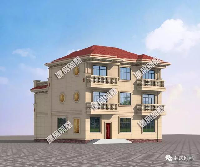 兩款帶堂屋三層自建房設(shè)計圖，第一棟35萬就能建，第二棟是豪宅