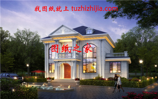 170平方米農(nóng)村二層房屋設(shè)計施工圖，外觀圖時尚、好看