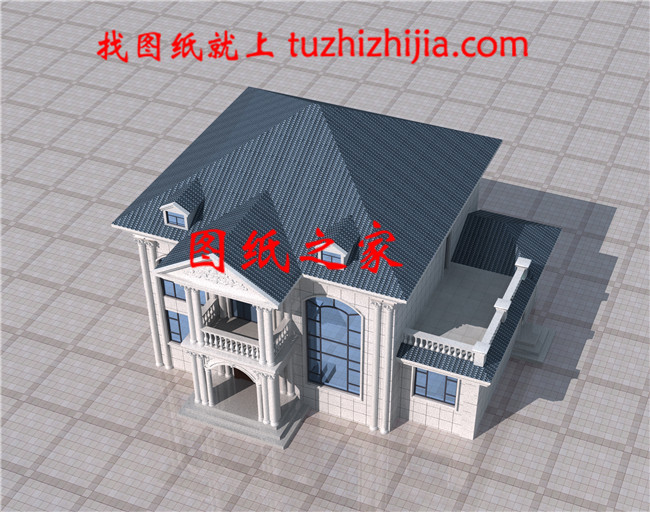 170平方米農(nóng)村二層房屋設(shè)計施工圖，外觀圖時尚、好看