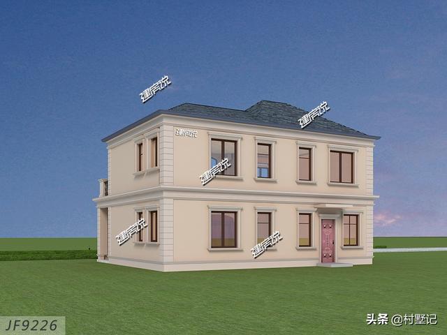 二層法式別墅設(shè)計圖，13×11米，從整體上營造出一種田園之氣