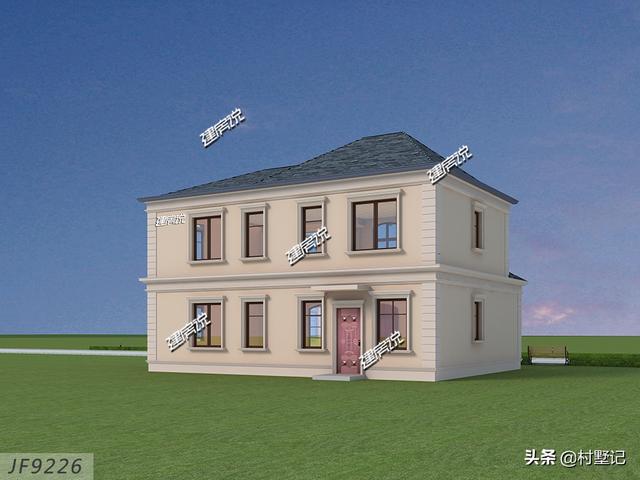 二層法式別墅設(shè)計圖，13×11米，從整體上營造出一種田園之氣