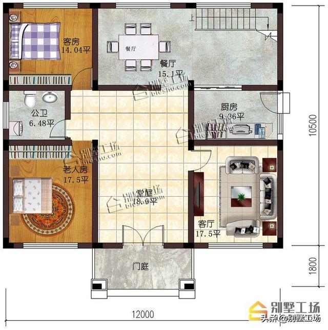 二層框架別墅設(shè)計(jì)圖，30萬(wàn)建12米×10米，農(nóng)村最愛(ài)的建房戶型