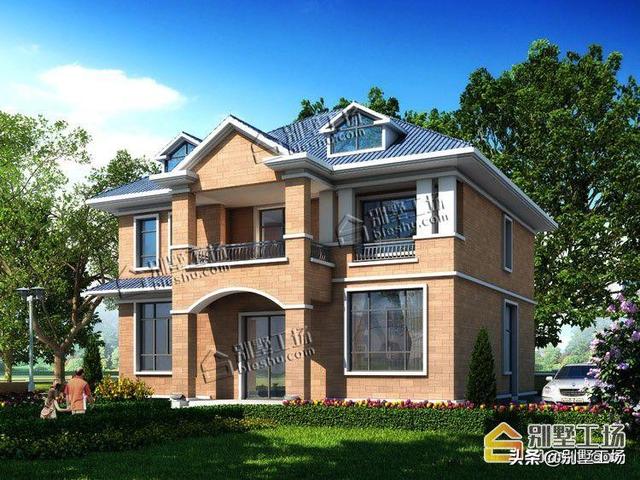 造價(jià)30萬二層框架別墅設(shè)計(jì)圖，12米×10米農(nóng)村最愛的建房戶型