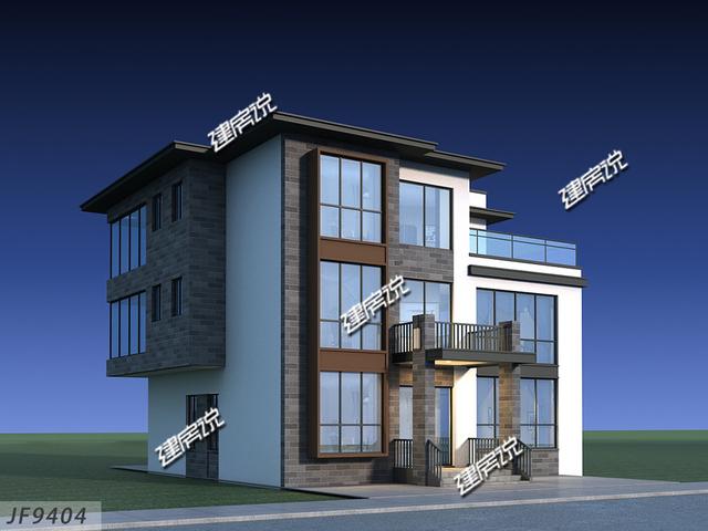 現(xiàn)代風(fēng)別墅設(shè)計(jì)圖，12X12米蓋一棟戶型方正的別墅，村長(zhǎng)都夸好看