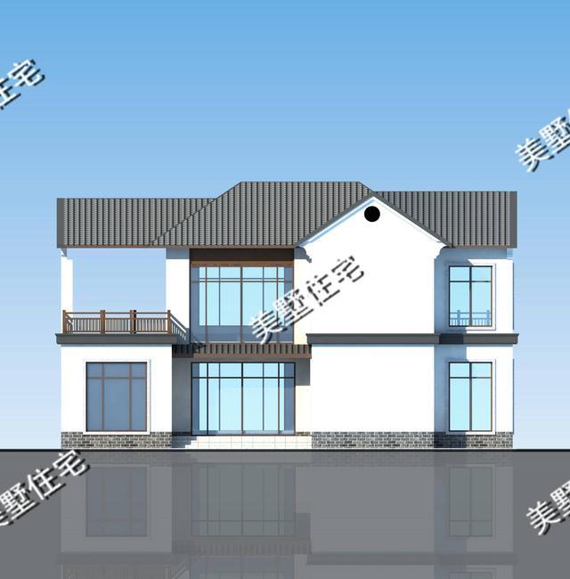 16x17米新中式別墅設計圖，布局大氣上檔次，建棟在村里肯定特別有面子