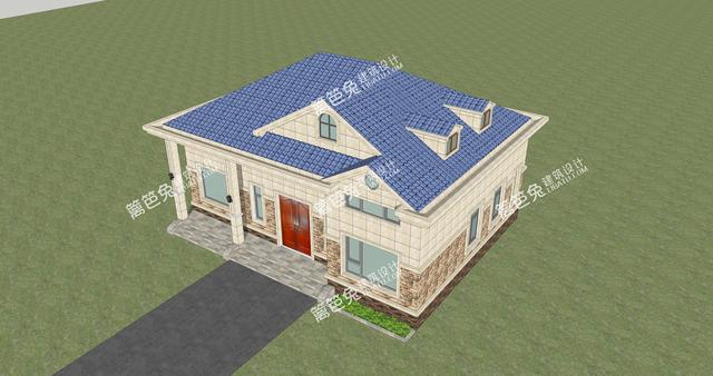 兩層的新農(nóng)村自建房別墅設(shè)計(jì)圖，外觀精美，戶型實(shí)用