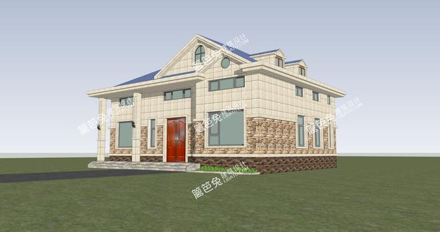 兩層的新農(nóng)村自建房別墅設(shè)計(jì)圖，外觀精美，戶型實(shí)用