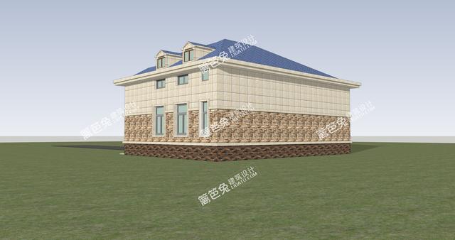 兩層的新農(nóng)村自建房別墅設(shè)計(jì)圖，外觀精美，戶型實(shí)用