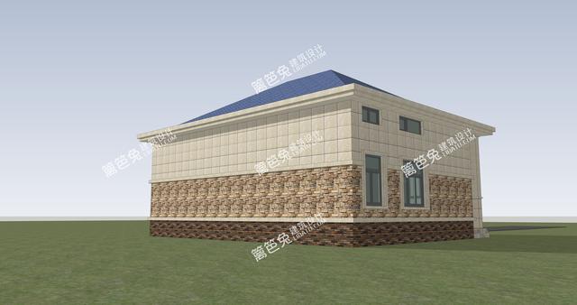 兩層的新農(nóng)村自建房別墅設(shè)計(jì)圖，外觀精美，戶型實(shí)用