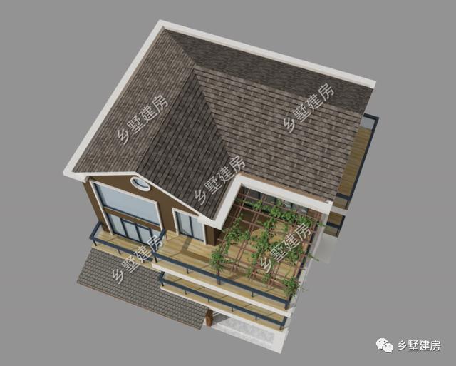 現(xiàn)代時尚風(fēng)格三層農(nóng)村別墅設(shè)計圖，外觀時尚靚麗，布局實用合理