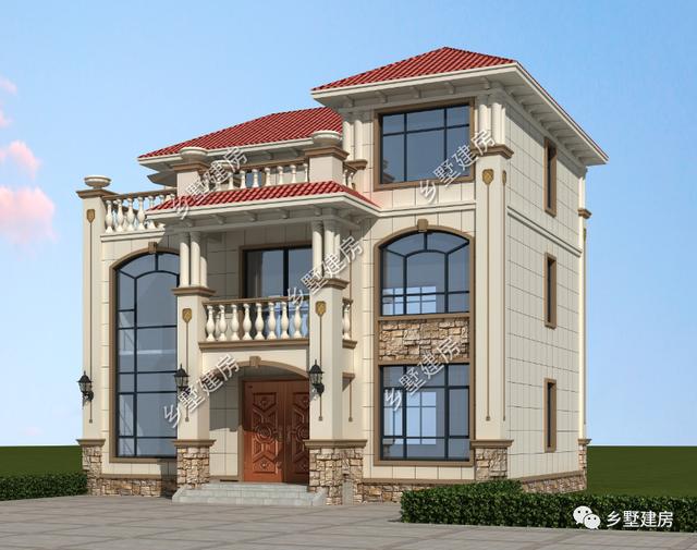 造價(jià)22萬(wàn)農(nóng)村自建別墅設(shè)計(jì)圖，挑空客廳+大露臺(tái)，美觀實(shí)用