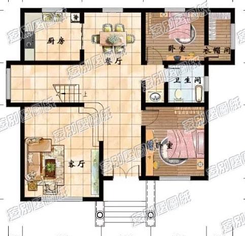 30萬(wàn)13×11米豪華農(nóng)村自建房設(shè)計(jì)施工圖，帶豪華套間，居住舒適