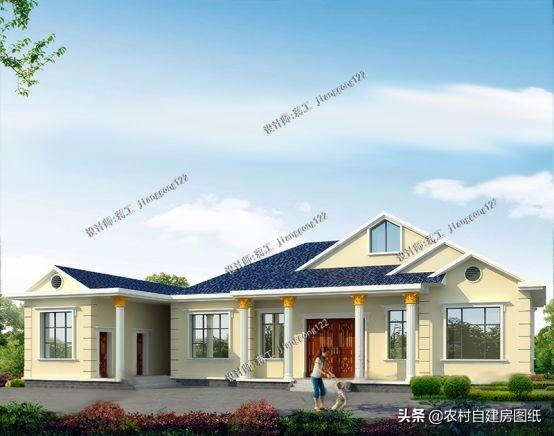 3款一層半農(nóng)村別墅計(jì)圖，設(shè)計(jì)造型別致，取材簡(jiǎn)單，易于建造。