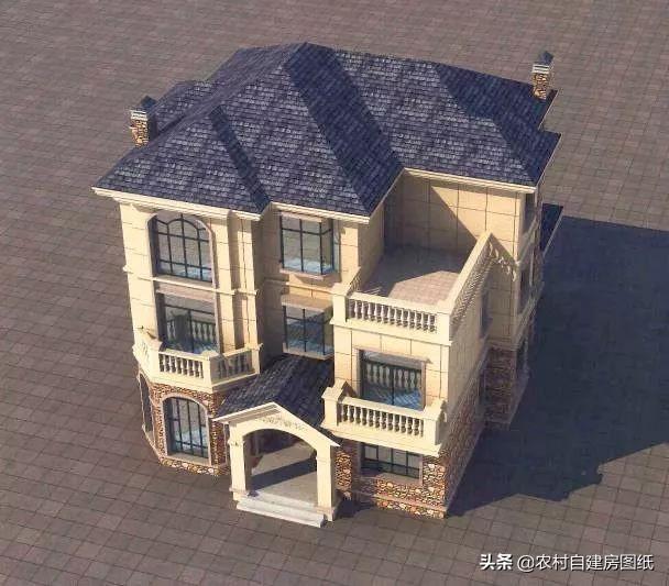 三層農(nóng)村自建房設(shè)計(jì)圖，帶有柴火灶和壁爐，冬天有了這兩樣，再冷室內(nèi)也溫暖如春