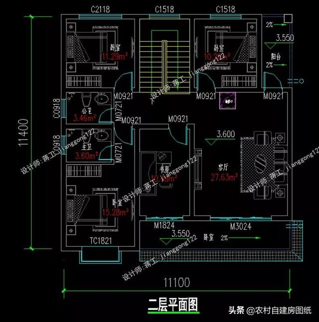 這款二層農(nóng)村小別墅設(shè)計圖，外觀精致漂亮，室內(nèi)設(shè)計的也非常舒適