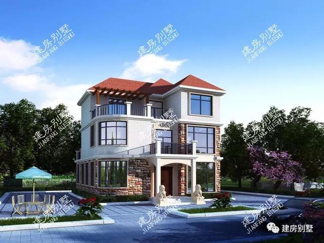 分享兩棟自建房設計圖，單看外觀就覺得這別墅很不錯