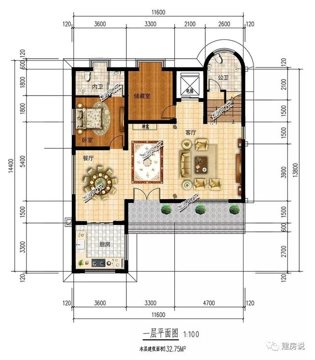 四層現代別墅設計圖，132平左右，別墅外觀是非常清新自然