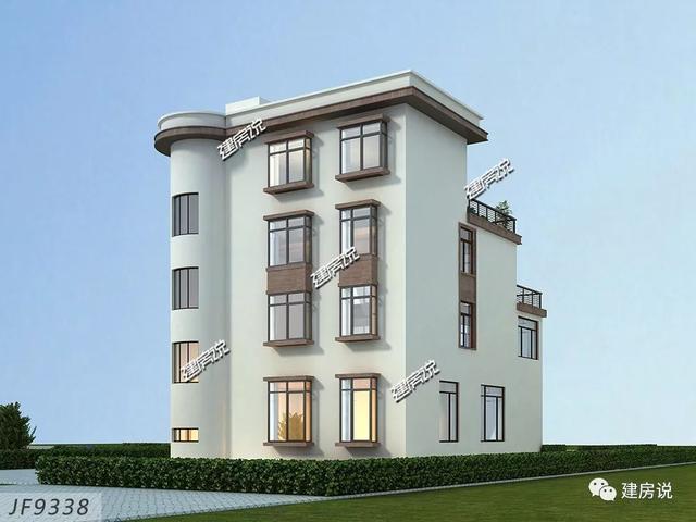 四層現代別墅設計圖，132平左右，別墅外觀是非常清新自然