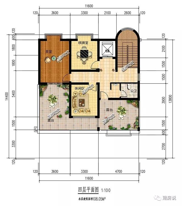 四層現代別墅設計圖，132平左右，別墅外觀是非常清新自然