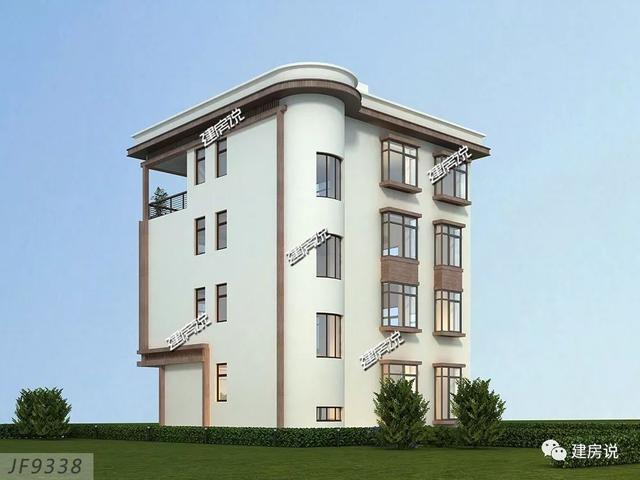 四層現代別墅設計圖，132平左右，別墅外觀是非常清新自然