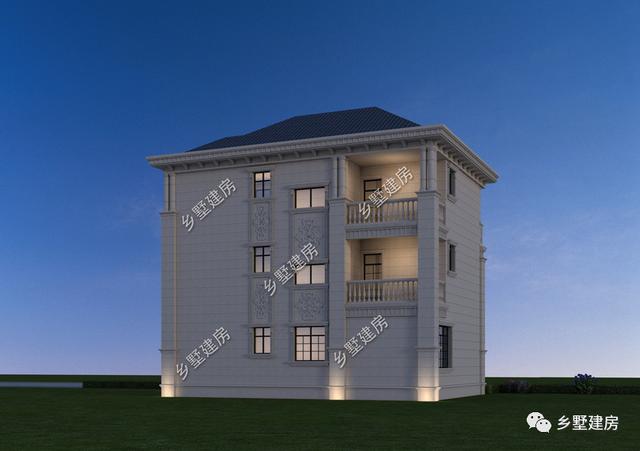 農(nóng)村自建歐式別墅設計圖，占地不大，戶型方方正正，自帶豪宅既視感。