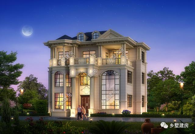 農(nóng)村自建歐式別墅設計圖，占地不大，戶型方方正正，自帶豪宅既視感。