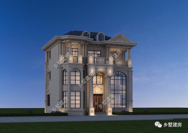 農(nóng)村自建歐式別墅設計圖，占地不大，戶型方方正正，自帶豪宅既視感。