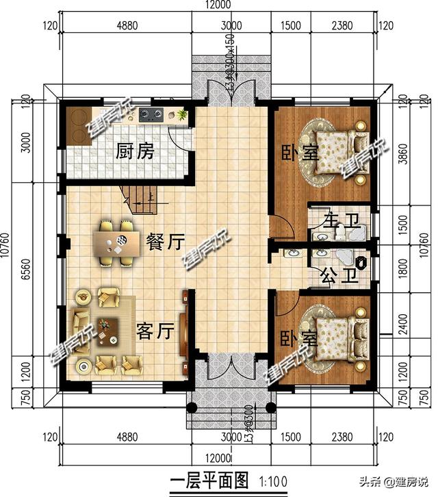 3款開間12米的別墅設(shè)計圖，在農(nóng)村很流行，如果你想要建房，可以先收藏起來